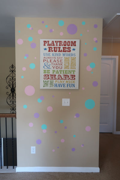 Pastel  Polka Dot Wall Decals - Create-A-Mural