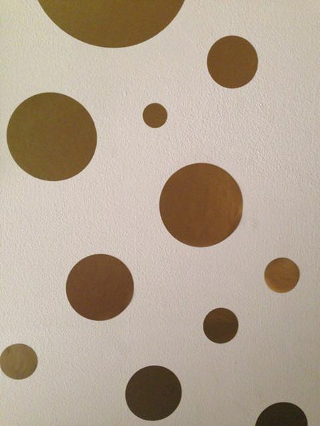 Gold Wall Dots - Kids Room Mural Wall Decals