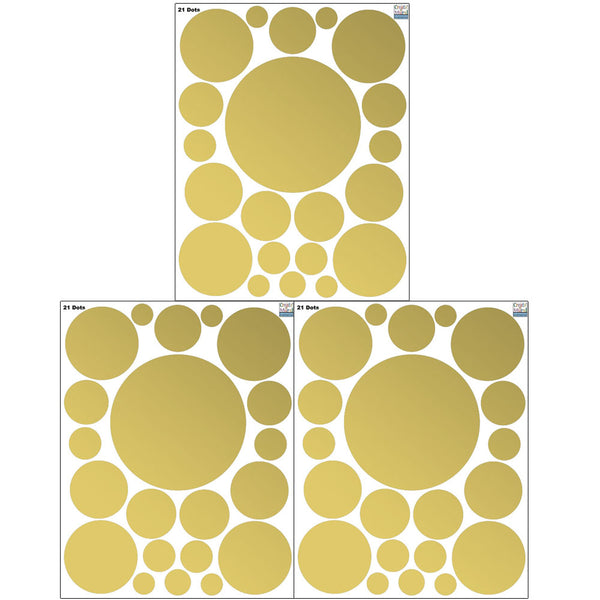 Gold Wall Dots - Kids Room Mural Wall Decals