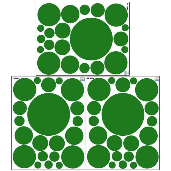 Polka Dot Decals- Green Wall Stickers - Create-A-Mural