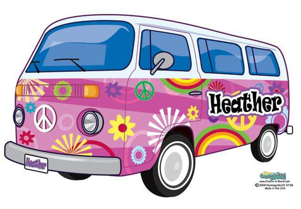 Groovy Van Wall Mural - Create-A-Mural