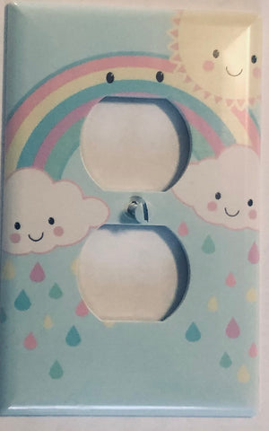 Happy Rainbow Outlet Plug Cover Plate
