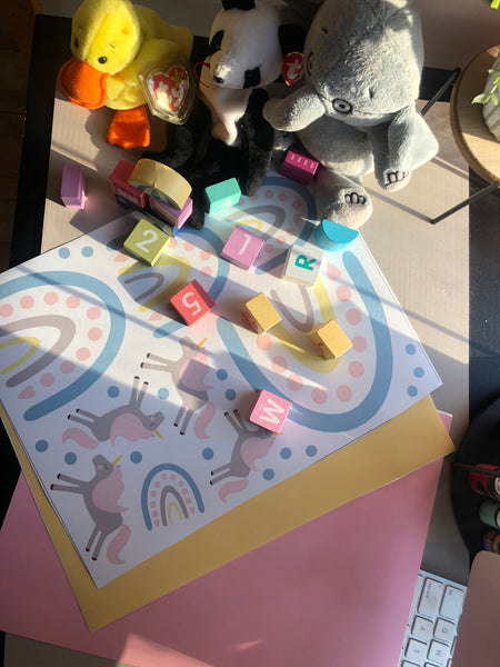 Boho Unicorn Rainbow Wall Decals -Girls Room Mural