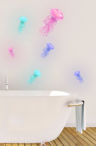 Pastel Jelly Fish Wall Decals