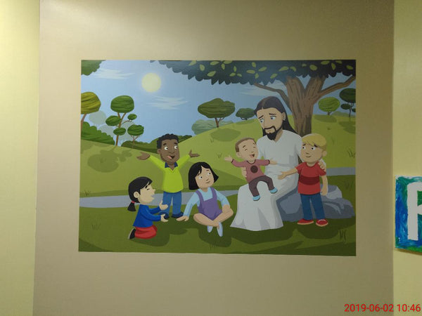Jesus Loves The Children Mural - Create-A-Mural