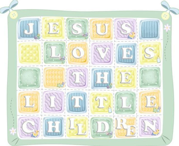 Jesus Loves the Little Children Quilt Mural - Create-A-Mural