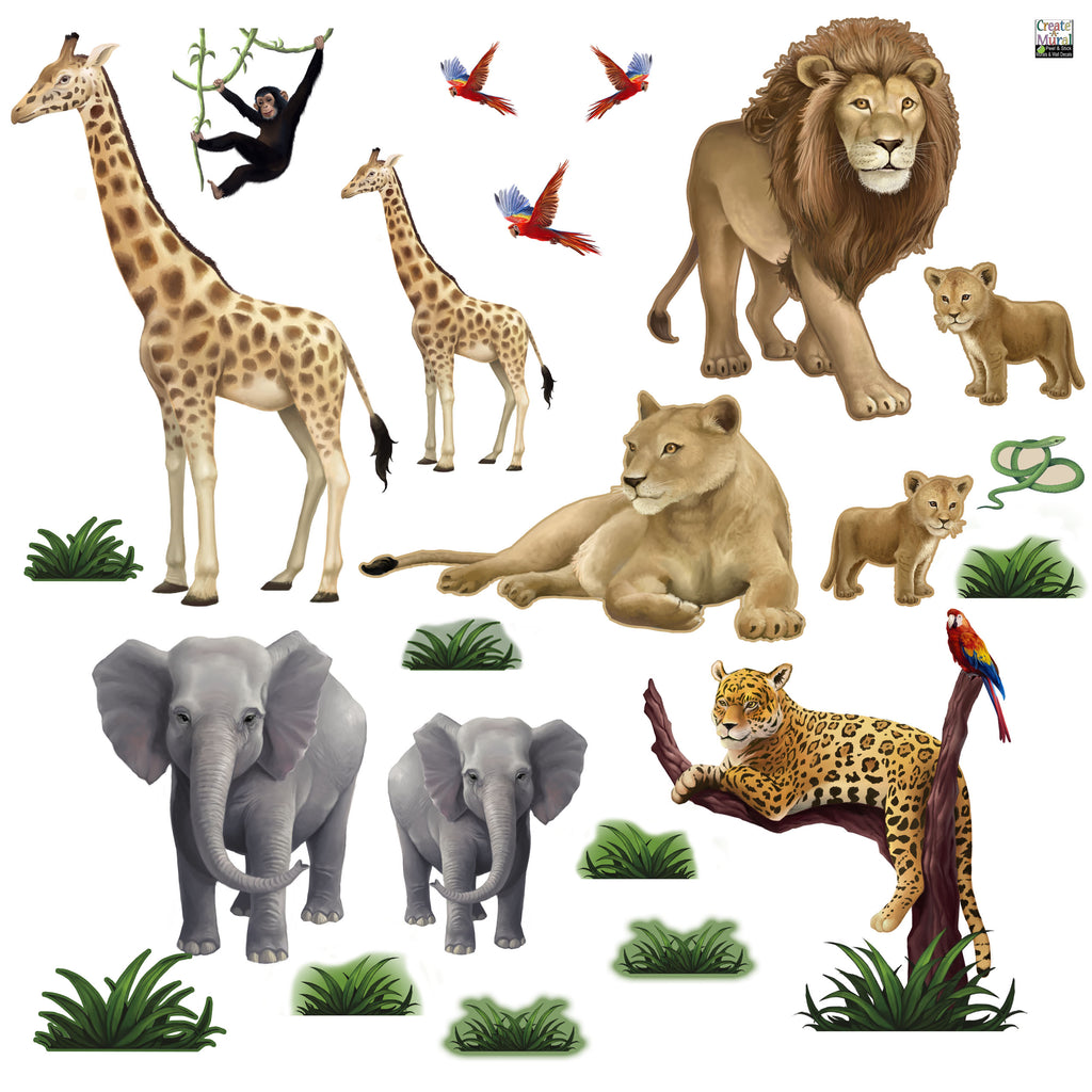 Jungle Animal Kids Wall Stickers