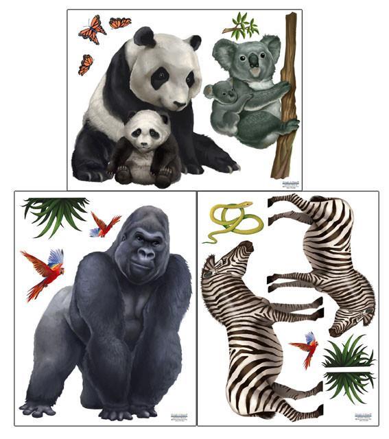 Jungle Animal Kids Decor Stickers 2 - Create-A-Mural