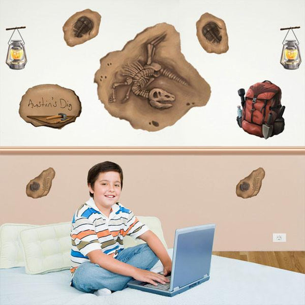Dinosaur Fossil Mural -Boys Room Mural - Create-A-Mural