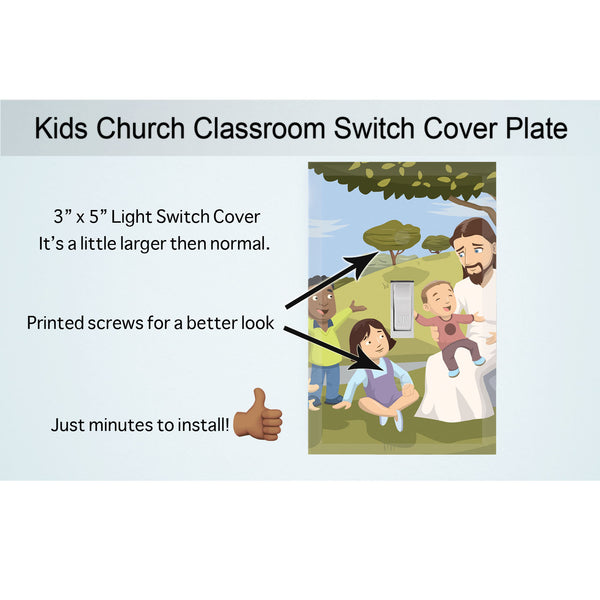 Jesus Loves Kids Light Switch Cover Plate