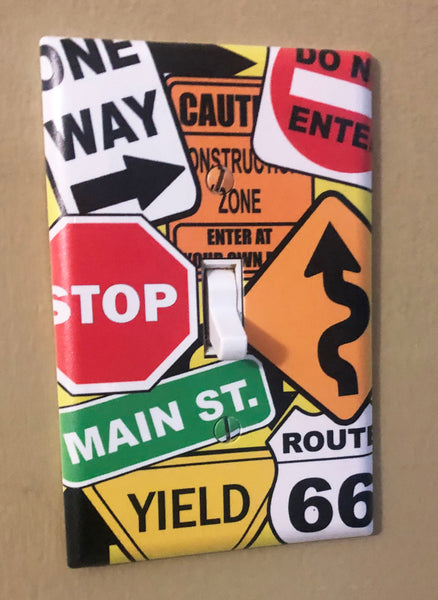 Road Sign Light Switch Cover Plate