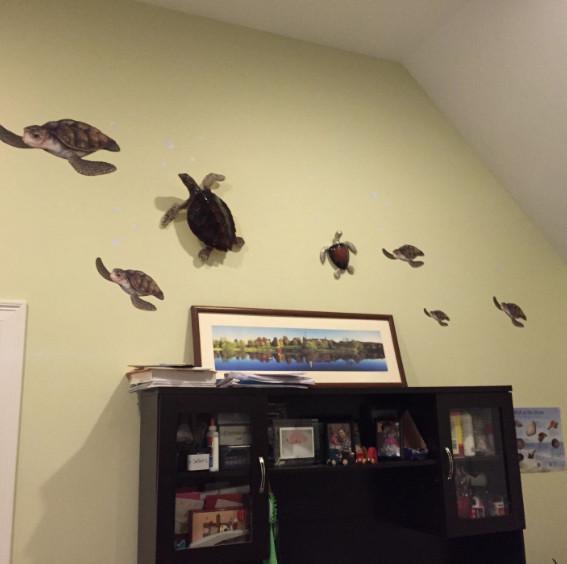 Sea Turtle Family Wall Decals - Kids Room Mural Wall Decals