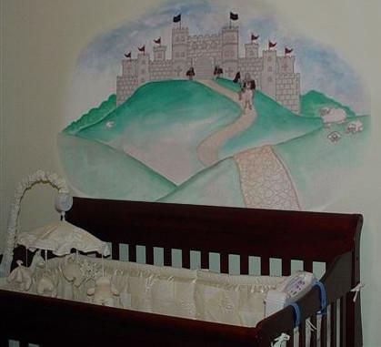 Knight Castle Mural - Kids Room Mural Wall Decals