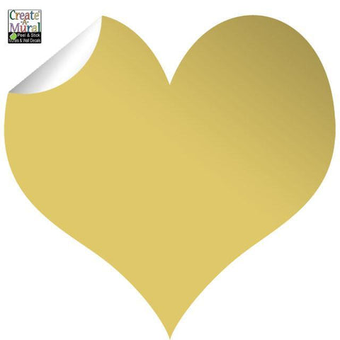 Gold Heart Wall Decal - Kids Room Mural Wall Decals