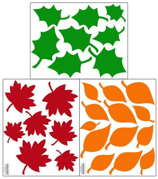 Leaves Wall Decals ~Fall & Autumn Vinyl Seasonal Decor - Kids Room Mural Wall Decals