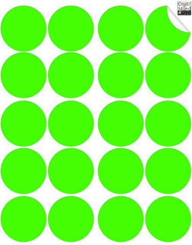 Lime Wall Dot Decals - Kids Room Mural Wall Decals