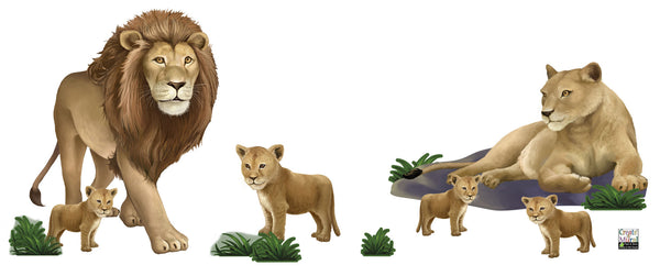 Lion Family Mural - Create-A-Mural