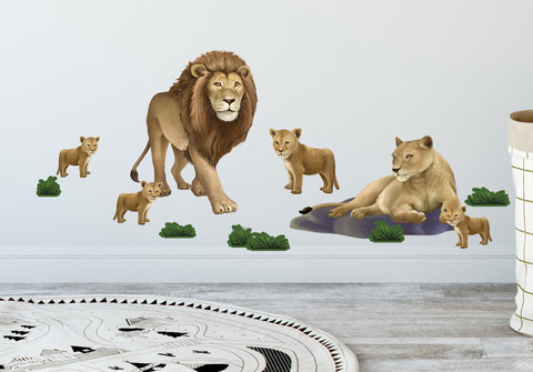 Lion Family Mural - Create-A-Mural
