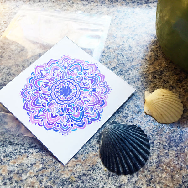 Mandela Flower Water Bottle Decal - Kids Room Mural Wall Decals