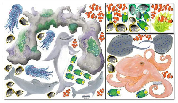 Magical Undersea Mural Kit- Small - Kids Room Mural Wall Decals