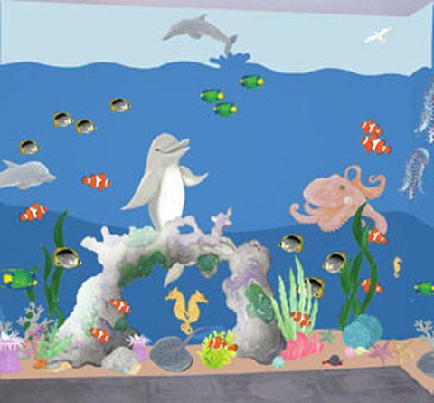 Magical Undersea Mural Kit- Small - Kids Room Mural Wall Decals