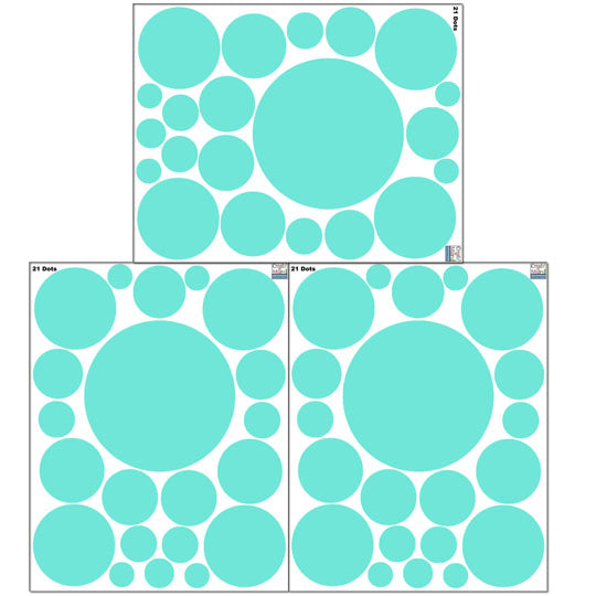 Polka Dot Decals-  Mint Green Wall Dots - Create-A-Mural