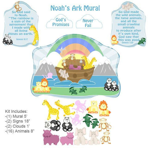 Noah's Ark Nursery Room Design Mural Kit - Create-A-Mural
