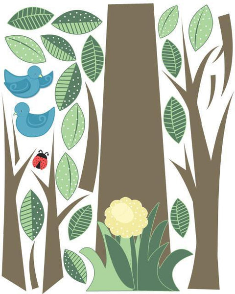 Nursery Tree with Blossoms Mural - Kids Room Mural Wall Decals