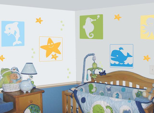 Baby Boys Ocean Wall Decals - Kids Room Mural Wall Decals