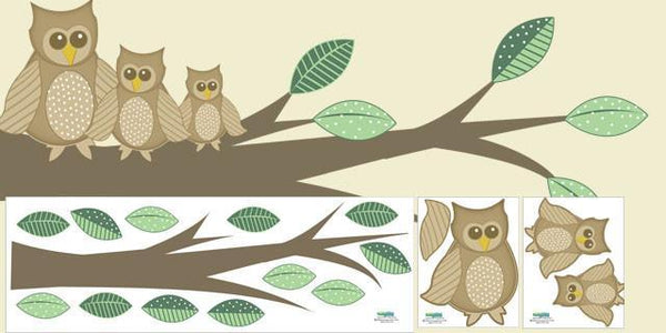 Owl Family Tree Branch Mural - Create-A-Mural