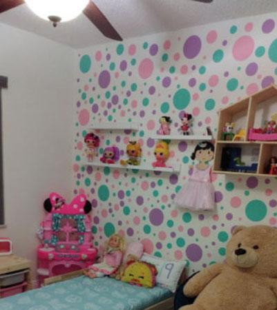 Pastel  Polka Dot Wall Decals - Create-A-Mural
