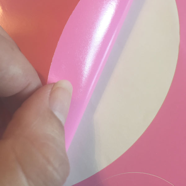 Pink and Grey Polka Dot Wall Decals