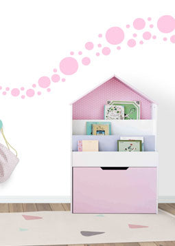 Soft Pink Polka Dot Wall Stickers - Create-A-Mural