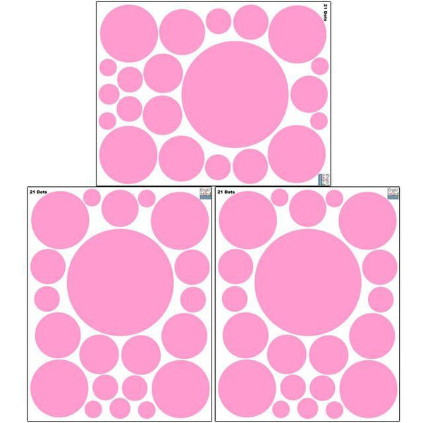 Pretty Pink Polka Dot Wall Decals - Create-A-Mural