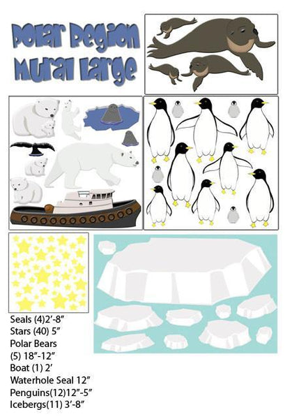 Polar Region Mural Kit- Small - Kids Room Mural Wall Decals