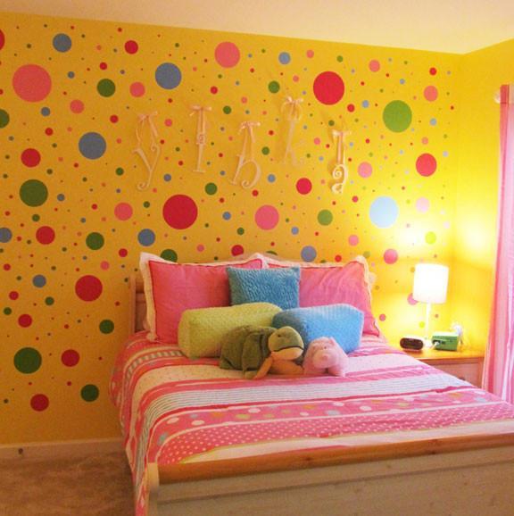 Kids Rooms (252) Fun Polka Dot Wall Stickers -Kids Wall Decals - Create-A-Mural