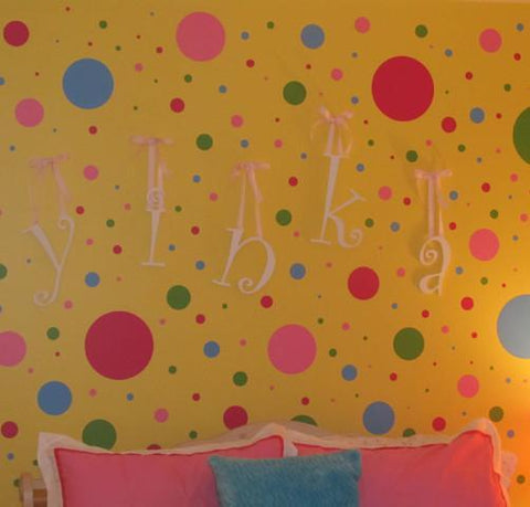 Fun Wall Dots Decals (126) Polka Dot Wall Stickers! - Create-A-Mural