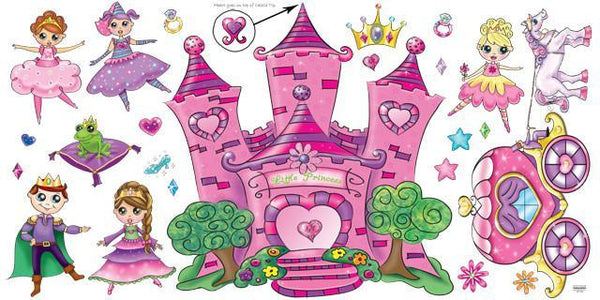Princess Heart Castle Mural - Create-A-Mural