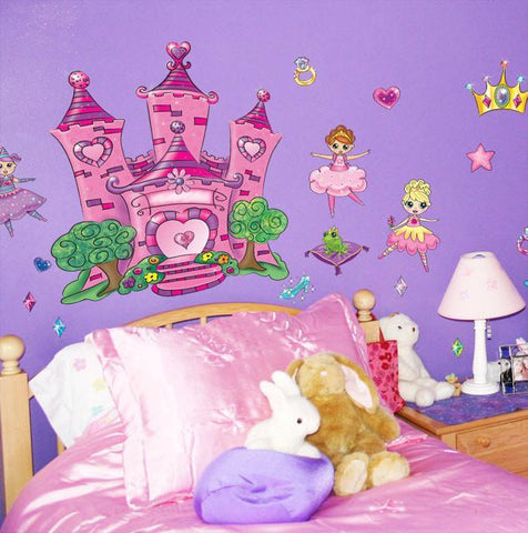Princess Heart Castle Mural - Create-A-Mural