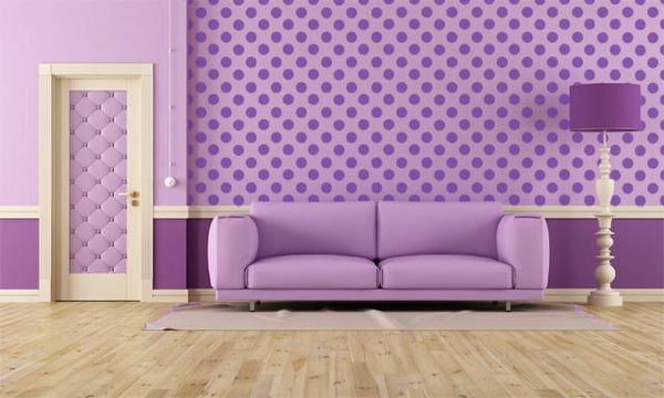 Lavender Purple Room Dots - Kids Room Mural Wall Decals