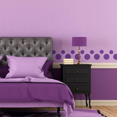 Lavender Purple Polka Dot Decals - Kids Room Mural Wall Decals