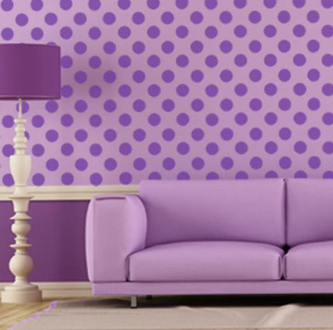Lavender Purple Room Dots - Kids Room Mural Wall Decals