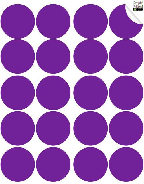 Purple Wall Dot Decals - Kids Room Mural Wall Decals