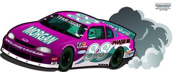 Girls Race Car Mural - Create-A-Mural