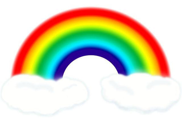 Primary Rainbow Mural - Kids Room Mural Wall Decals