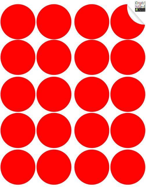 Red Dot Wall Decal - Kids Room Mural Wall Decals