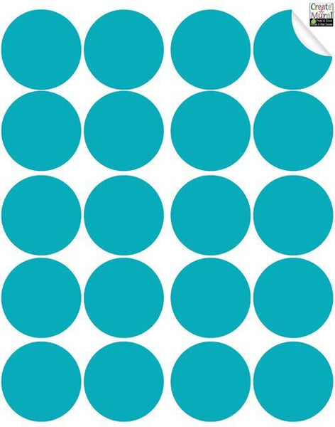 Teal Wall Dot Decal - Kids Room Mural Wall Decals