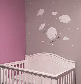 Love You To The Moon and Back Stars, Cloud Baby Nursery Room Wall ...