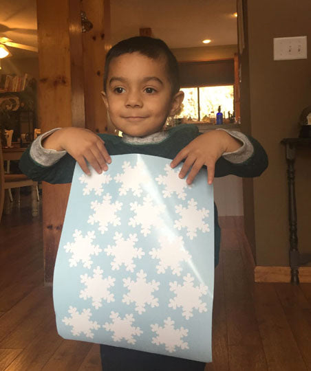 Snowflake Vinyl Wall Decals Christmas Decor (45 stickers) - Kids Room Mural Wall Decals