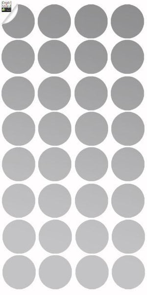 Metallic Silver Room Dots - Kids Room Mural Wall Decals